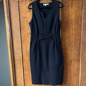 Boden Black Midi Dress with Bow Detail
